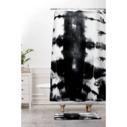 Alison Janssen Shibori Bath Mat Black - Deny Designs