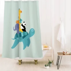 Deny Designs Kids' Andy Westface Travel Together Shower Curtain