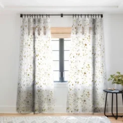 Nature Magick Metallic Gold Terrazzo Sparkle Single Panel Sheer Window Curtain - Deny Designs -Deny Designs Shop GUEST 0453ac65 f722 4626 9a35 3c9ead6f4673