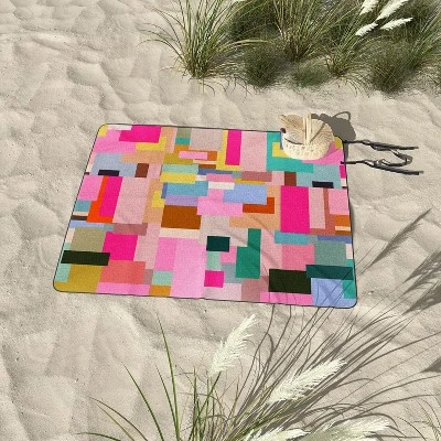 Daily Regina Designs Color Block Print Mid Century Picnic Blanket - Deny Designs 4 Daily Regina Designs Color Block Print Mid Century Picnic Blanket - Deny Designs - Image 2