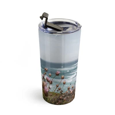 Henrike Schenk - Travel Photography Pink Flowers By The Ocean 20 Oz Stainless Steel Travel Mug - Deny Designs 4 Henrike Schenk - Travel Photography Pink Flowers By The Ocean 20 Oz Stainless Steel Travel Mug - Deny Designs - Image 2