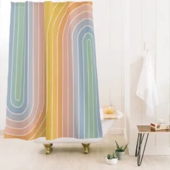 Color Poems Gradient Curvature Heavy Shower Curtain - Deny Designs