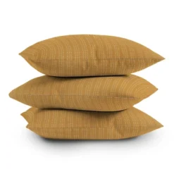 18"x18" Deny Designs Little Arrow Design Co Vert Triple Dash Ochre Square Outdoor Throw Pillow Gold -Deny Designs Shop GUEST 06a2ca69 b520 47c6 bf2c 349be319f84b