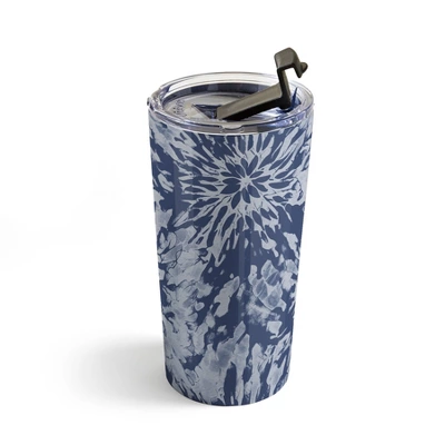 Emanuela Carratoni Blue Tie Dye 20 Oz Stainless Steel Travel Mug - Deny Designs 3 Emanuela Carratoni Blue Tie Dye 20 Oz Stainless Steel Travel Mug - Deny Designs