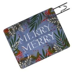 Joy Laforme Christmas Merry Merry Wreath Picnic Blanket -Deny Designs -Deny Designs Shop GUEST 078569bf 45e4 4f8f a553 55a156b92924