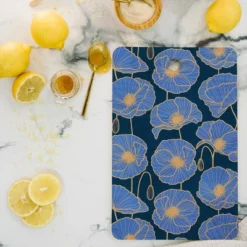 Emanuela Carratoni Moody Blue Garden Cutting Board - Deny Designs