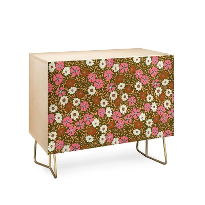Schatzi Brown Jirra Floral Olive Credenza - Deny Designs 3 Schatzi Brown Jirra Floral Olive Credenza - Deny Designs