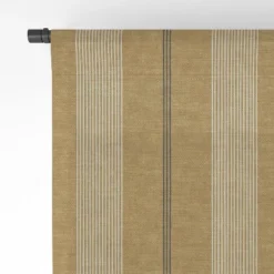 Little Arrow Design Co Ivy Stripes Mustard Single Panel Sheer Window Curtain - Deny Designs -Deny Designs Shop GUEST 096a8cac a0e5 498f a3b5 4c8cee6c4596