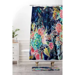 Stephanie Corfee Night Bloomers Bath Rugs And Mats Blue 24" X 36" - Deny Designs -Deny Designs Shop GUEST 0aaa443b 3119 4e09 a385 0539b3b05c48