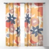 Viviana Gonzalez Flowers In Summer Single Panel Sheer Window Curtain - Deny Designs
