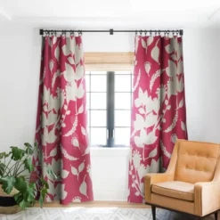Viviana Gonzalez Floral Magenta Vibes 84" X 50" Single Panel Blackout Window Curtain - Deny Designs -Deny Designs Shop GUEST 0bbb6b45 b57c 4677 94dd 11a5527b7188