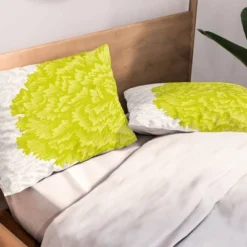 Caroline Okun Lucent Lightweight Pillowcase Standard Lime - Deny Designs