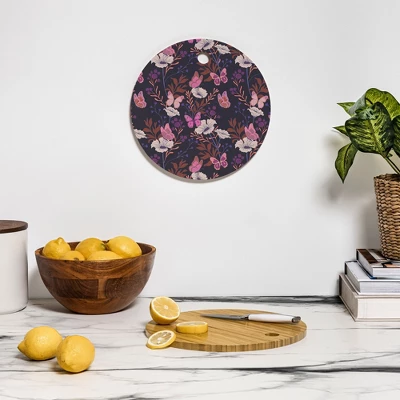 Schatzi Brown Free Spirit Butterfly Plum Cutting Board - Deny Designs 4 Schatzi Brown Free Spirit Butterfly Plum Cutting Board - Deny Designs - Image 2