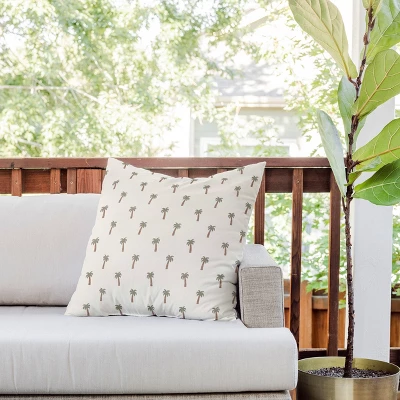 20"x20" Deny Designs Little Arrow Design Co Palm Tree Outdoor Throw Pillow Cream: Abstract Pattern, Polyester Fill, Spot Clean 3 20"x20" Deny Designs Little Arrow Design Co Palm Tree Outdoor Throw Pillow Cream: Abstract Pattern, Polyester Fill, Spot Clean