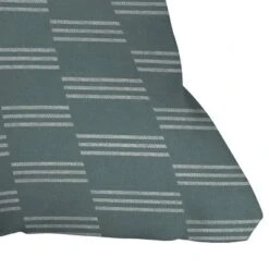 Little Arrow Design Co. Ella Tripe Stripe Outdoor Throw Pillow Teal - Deny Designs