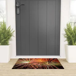Shannon Clark Fireworks Welcome Mat - Society6