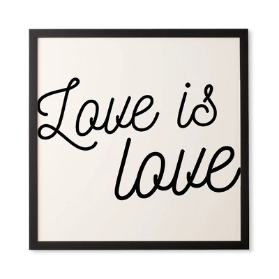 Eyesasdaggers Love Is Love Framed Wall Canvas Black/White - Deny Designs 5 Eyesasdaggers Love Is Love Framed Wall Canvas Black/White - Deny Designs - Image 3