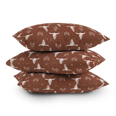 16"x16" Deny Designs Little Arrow Design Co. Cow Skulls Square Outdoor Throw Pillow Rust: UV & Mildew Resistant 5 16"x16" Deny Designs Little Arrow Design Co. Cow Skulls Square Outdoor Throw Pillow Rust: UV & Mildew Resistant - Image 3