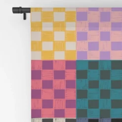 Schatzi Brown Alice Check Multi 84" X 50" Single Panel Blackout Window Curtain - Deny Designs -Deny Designs Shop GUEST 0fe0bc9a 4b6a 4a8d aae1 896350a3c4c3