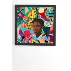 Jennikcole Life In Chaos And Peace Black/Green Framed Wall Canvas - Deny Designs -Deny Designs Shop GUEST 1064f803 89c7 46e8 9c0a 0ceb548835a7