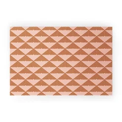 June Journal Triangular Lines In Terracotta Looped Vinyl Welcome Mat - Society6 -Deny Designs Shop GUEST 10f1c6d6 99e1 4f8f 9369 9c60c356d39f