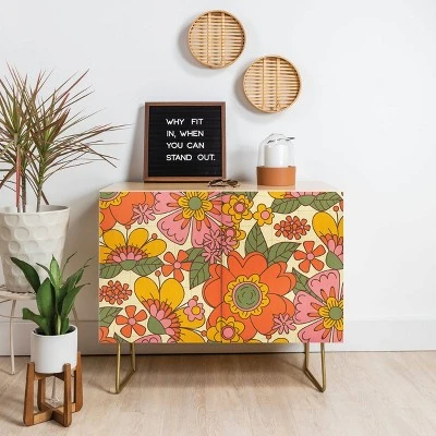 ThirtyOne Illustrations Spring In Retro Credenza - Deny Designs 4 ThirtyOne Illustrations Spring In Retro Credenza - Deny Designs - Image 2