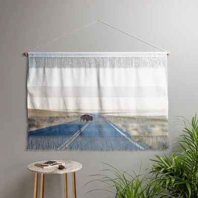 47"x32" Chelsea Victoria Buffalo Crossing Wall Hanging Landscape Tapestries Blue - Deny Designs 3 47"x32" Chelsea Victoria Buffalo Crossing Wall Hanging Landscape Tapestries Blue - Deny Designs