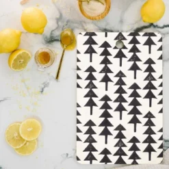 Alisa Galitsyna Linocut Forest Cutting Board Rectangle - Deny Designs
