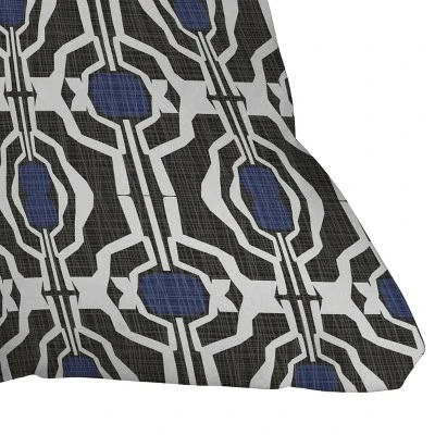 20"x20" Deny Designs Mirimo Boke Outdoor Throw Pillow Black/Indigo: Abstract Design, Polyester Fill, Square Shape 4 20"x20" Deny Designs Mirimo Boke Outdoor Throw Pillow Black/Indigo: Abstract Design, Polyester Fill, Square Shape - Image 2