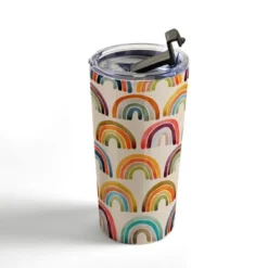 Cat Coquillette Rainbow Watercolor Retro Palette 20 Oz Stainless Steel Travel Mug - Deny Designs -Deny Designs Shop GUEST 18337450 d436 49f1 9d83 ad649b5527d0