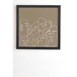 Simone Cotton Unrequited Love Framed Wall Canvas Black/Brown - Deny Designs -Deny Designs Shop GUEST 196373d4 586a 4f6a b9d5 7cc5fe1d7b84