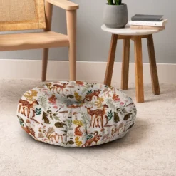 Marta Barragan Camarasa Fawns In The Autumn Forest Round Floor Pillow - Deny Desings -Deny Designs Shop GUEST 19db165a b093 4812 a9a9 140d685ca7f4