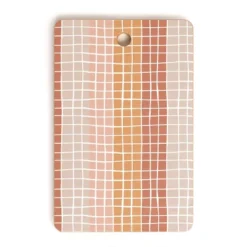 Menina Lisboa Terracotta Color Block Stripes Cutting Board - Rectangle -Deny Designs Shop GUEST 1ab91c61 4102 4d1d 8478 651c674713c5