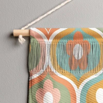 Emanuela Carratoni Vintage Floral Geometric Fiber Wall Hanging - Deny Designs 4 Emanuela Carratoni Vintage Floral Geometric Fiber Wall Hanging - Deny Designs - Image 2