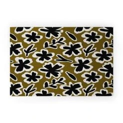 Alisa Galitsyna Florals On Olive Background Welcome Mat - Society6 -Deny Designs Shop GUEST 1be143c4 e767 4042 93da d5955216bfa2