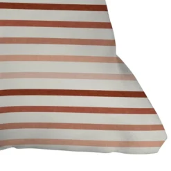 Little Arrow Design Co. Terracotta Stripes Outdoor Throw Pillow Beige - Deny Designs
