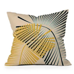 Mirimo Two Palm Leaves Outdoor Throw Pillow Yellow/Cream - Deny Designs -Deny Designs Shop GUEST 1e06c189 0636 44b1 98f2 3c37bbe93a93