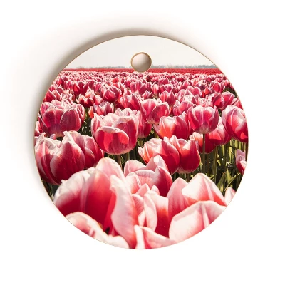 Henrike Schenk - Travel Photography Tulip Field In Holland Floral Cutting Board Round - Deny Designs 5 Henrike Schenk - Travel Photography Tulip Field In Holland Floral Cutting Board Round - Deny Designs - Image 3