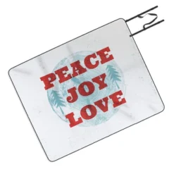 Heather Dutton Peace Joy Love Woodcut Picnic Blanket -Deny Designs -Deny Designs Shop GUEST 1e1cc5d5 115b 475a b7dc 45ae0c7193db