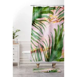 Marta Barragan Camarasa Palm Leaf Bath Mat Pink - Deny Designs