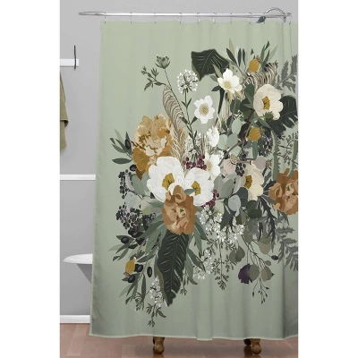 Iveta Abolina Paloma Midday Shower Curtain Green - Deny Designs 3 Iveta Abolina Paloma Midday Shower Curtain Green - Deny Designs