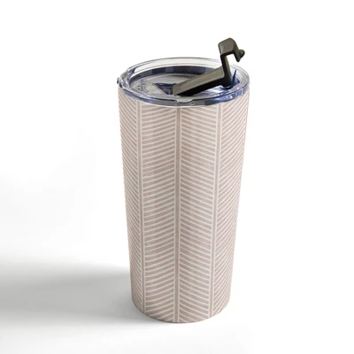 Little Arrow Design Co Organic Chevron In Rose 20 Oz Stainless Steel Travel Mug - Deny Designs 5 Little Arrow Design Co Organic Chevron In Rose 20 Oz Stainless Steel Travel Mug - Deny Designs - Image 3