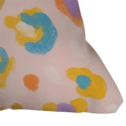 16"x16" SunLee Art Spring Leopard Square Throw Pillow Pink - Deny Designs -Deny Designs Shop GUEST 206cac52 0dd6 483c 99f3 46ba6bb12040