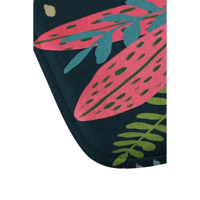 Avenie Jungle Cats Bath Mat Blue - Deny Designs 4 Avenie Jungle Cats Bath Mat Blue - Deny Designs - Image 2