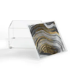 Marta Barragan Camarasa Abstract Paint Modern 4" X 4" Acrylic Box - Deny Designs