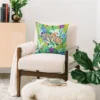 16"x16" SunLee Art Colorful Jungle Square Throw Pillow Green - Deny Designs -Deny Designs Shop GUEST 223a1992 819e 43c9 bc12 0a0e9c154db6