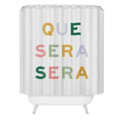 Fimbis 'Que Sera Sera' Shower Curtain Cream - Deny Designs