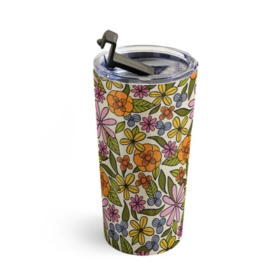 Alisa Galitsyna Summer Garden 11 20 Oz Stainless Steel Travel Mug - Deny Designs 4 Alisa Galitsyna Summer Garden 11 20 Oz Stainless Steel Travel Mug - Deny Designs - Image 2
