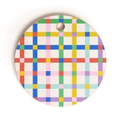 Emanuela Carratoni Checkered Crossings Cutting Board - Round -Deny Designs Shop GUEST 22895e1f 5a17 436d b4a4 c3ce901020ab