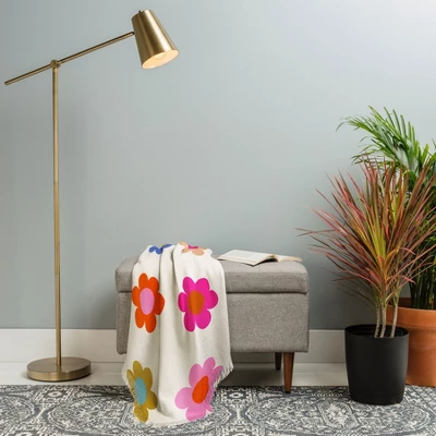 Daily Regina Designs Retro Floral Colorful Print Woven Throw Blanket - Deny Designs 8 Daily Regina Designs Retro Floral Colorful Print Woven Throw Blanket - Deny Designs - Image 6